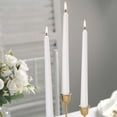 thumbnail image 1 of Efavormart 12 Pack | Metallic White 10" Premium Wax Taper Candles, Unscented Candles, 1 of 10