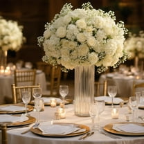 Efavormart 12 Pack Ribbed Cylinder Glass Vases – 10" Tall Clear Flower Vases for Table Centerpieces, Home & Wedding Décor