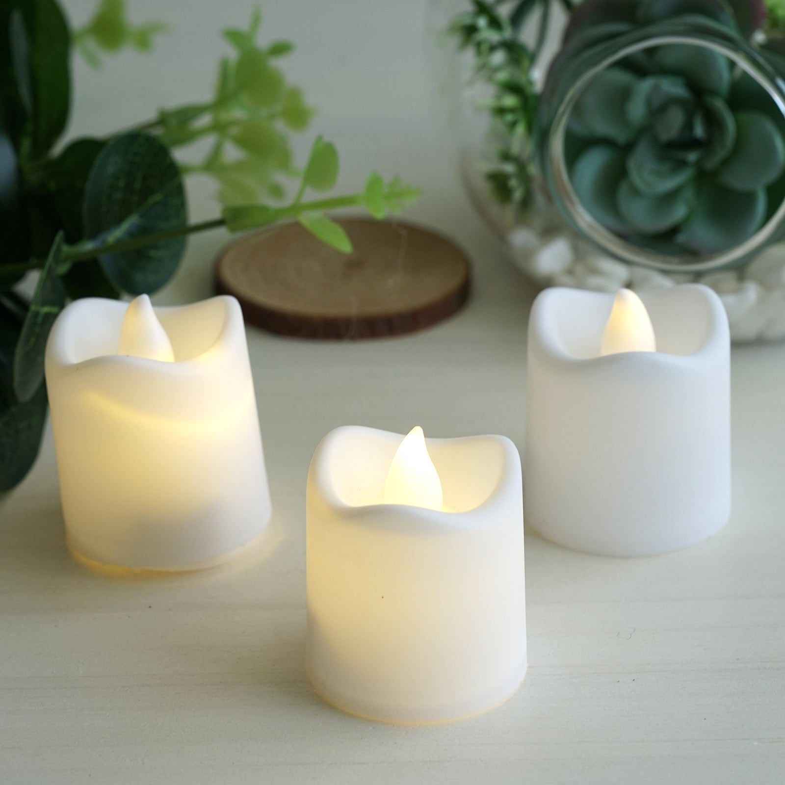 Efavormart 12 Pack - White Flameless LED Candles - Battery Operated Tea ...