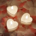 thumbnail image 1 of Efavormart 12 Pack White Heart Shaped Tea Light Candles  Birthday, Proposal, Wedding, Party, Engagement, and Table Decor, 1 of 11