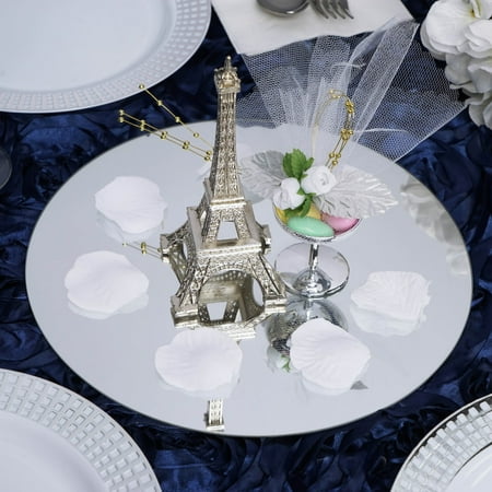 Efavormart 12" Round Glass Mirror Wedding Party Table Decorations Centerpieces - 4 PCS