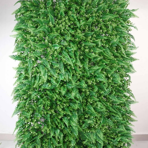 Efavormart 12 Sq. ft. | Boston Fern Eucalyptus Boxwood Greenery Garden Wall, Grass Backdrop Mat, Indoor/Outdoor UV Protected Assorted Foliage - 4 Artificial Panels