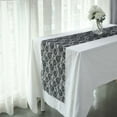 thumbnail image 1 of Efavormart 12"X108" Black Vintage Rose Flower Lace Table Runner, 1 of 10