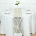 thumbnail image 1 of Efavormart 12"X108" Champagne Sparkly Sequin Geometric Tulle Fabric Table Runner, 1 of 11
