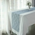 thumbnail image 1 of Efavormart 12"X108" Dusty Blue Vintage Rose Flower Lace Table Runner, 1 of 11