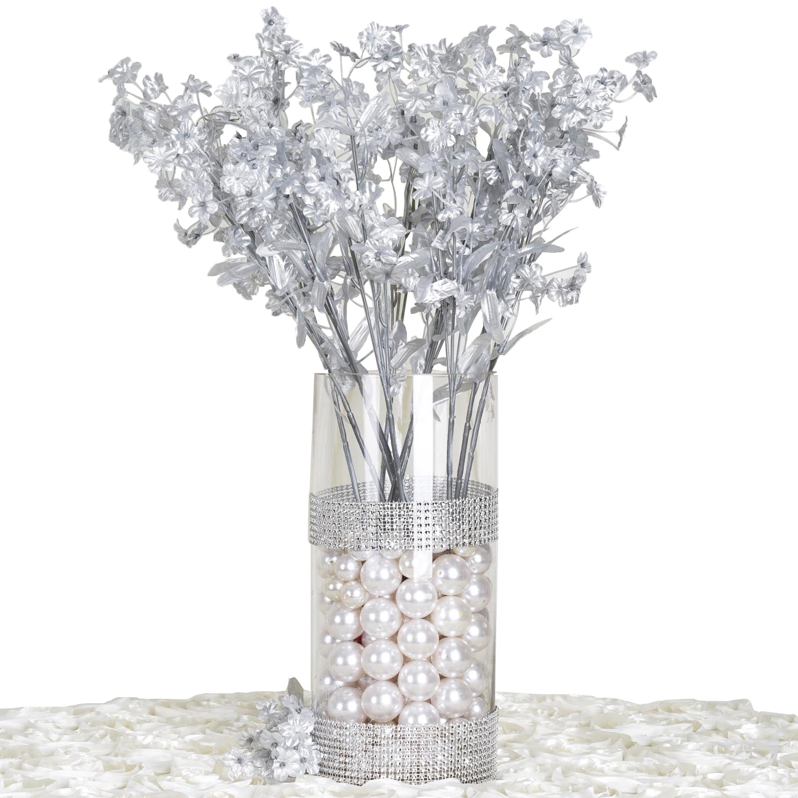 Spirit Up Art Baby Breath Flowers 13 Artificial Bulk White 27Pcs Long  Stems for Wreath Wedding DIY Home Garden Party Table Decoration (9 Bunches)