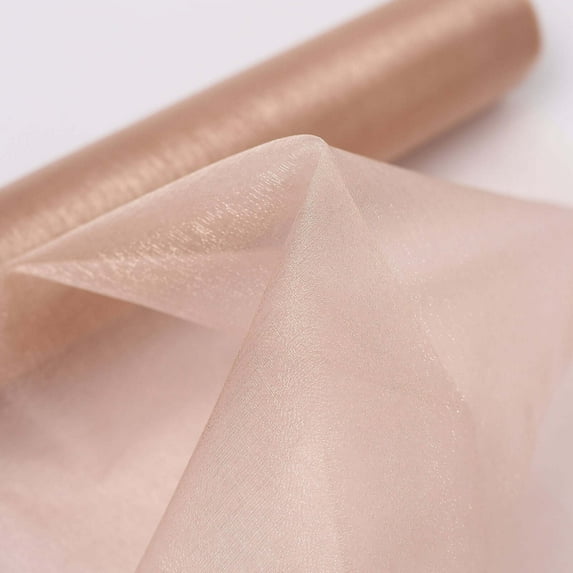 Efavormart 12" x 10 yds Chiffon Fabric  Bolt For Ceiling Decoration Wedding Party Event Table Decoration Supply - Nude