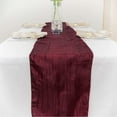 thumbnail image 1 of Efavormart 12" x 108" Burgundy Accordion Crinkle Taffeta Table Runner - Impeccable Metallic Glint of Lustrous - Perfect for Wedding Ceremonies, Parties, Upscale Occasions, and Special Events, 1 of 11