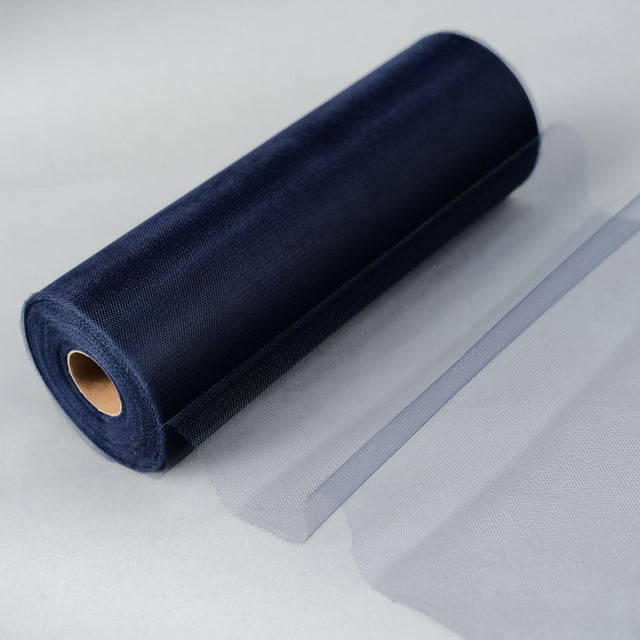 Efavormart 12"x100 Yards Navy Blue Tulle Fabric Bolt, Sheer Fabric ...