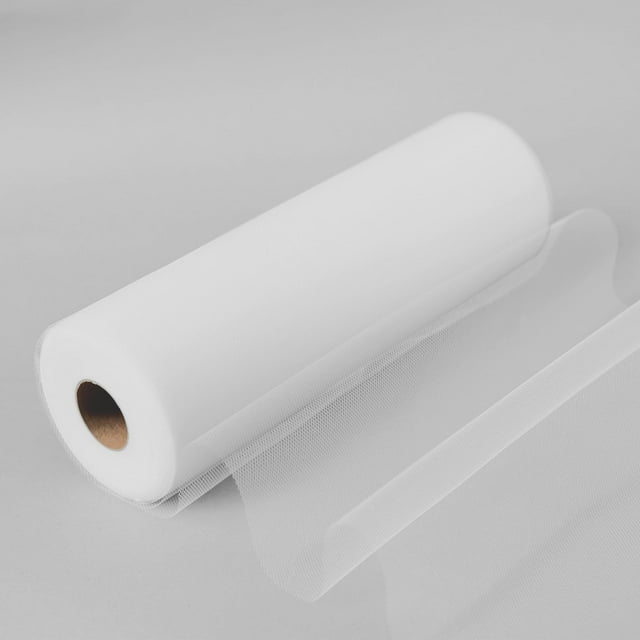 Efavormart 12"x100 Yards White Tulle Fabric Bolt, Sheer Fabric Spool Roll For Crafts - Walmart.com