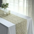 thumbnail image 1 of Efavormart 12"x108" Gold Sequin Mesh Schiffli Lace Table Runner, Sparkly Party Table Decoration, 1 of 11