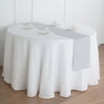 thumbnail image 1 of Efavormart 12"x108" SILVER Premium Faux Linen Runner, Slubby Textured Wrinkle Free Table Runner, 1 of 5