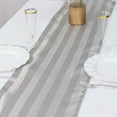thumbnail image 1 of Efavormart 12"x108" Silver Satin Stripe Table Runner, Elegant Tablecloth Runner, 1 of 5