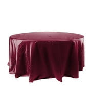 Efavormart 120" BURGUNDY Wholesale Linens SATIN Round Tablecloth for Kitchen Dining Catering Wedding Birthday Party Events