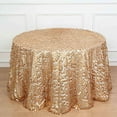 thumbnail image 1 of Efavormart 120" Big Payette Matte Champagne Sequin Round Tablecloth Premium Collection Table Cover Sparkle Metallic Sequence TableClothe for Birthday Party Baby Shower Wedding Covers, 1 of 11