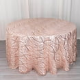 thumbnail image 1 of Efavormart 120" Blush Rose Gold Wave Embroidered Seamless Sequin Round Tablecloth, 1 of 7