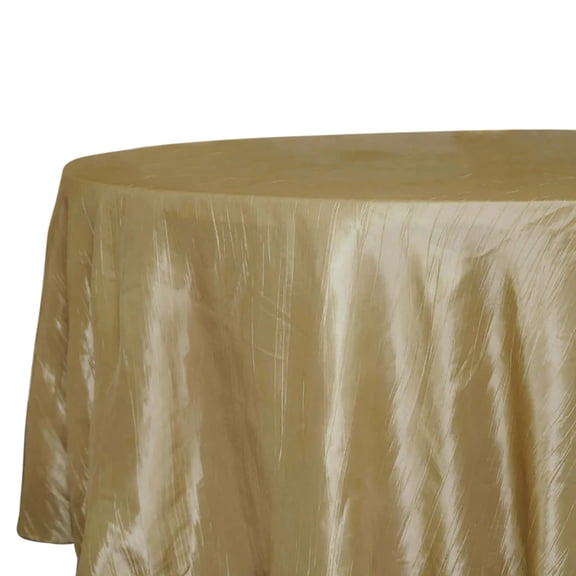 Efavormart 120" Gold Accordion Crinkle Taffeta Rectangular Table Cover - Perfect for Wedding Ceremonies, Party Dacorations, Upscale Occasions, Birthday Celebrations, and Any Special Event