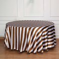thumbnail image 1 of Efavormart 120" Gold & White Stripe Satin Round Tablecloth Seamless Tablecloths For Wedding Party Event Decoration, 1 of 11