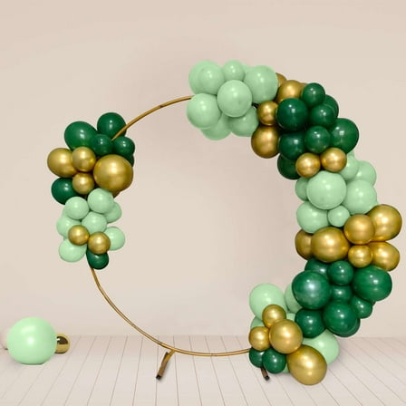 Efavormart 120 Pack Assorted Gold Green DIY Balloon Garland Kit, Latex Party Balloon Arch Decorations - Gold / Hunter Emerald Green / Sage Green