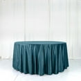 thumbnail image 1 of Efavormart 120" Peacock Teal Premium Velvet Round Tablecloth, Reusable Linen For Wedding Party Events, 1 of 2