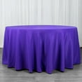 thumbnail image 1 of Efavormart 120" Purple 200 GSM Seamless Premium Polyester Round Tablecloth, 1 of 11
