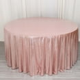 thumbnail image 1 of Efavormart 120" Shiny Blush Rose Gold Round Polyester Tablecloth With Shimmer Sequin Dots, 1 of 9