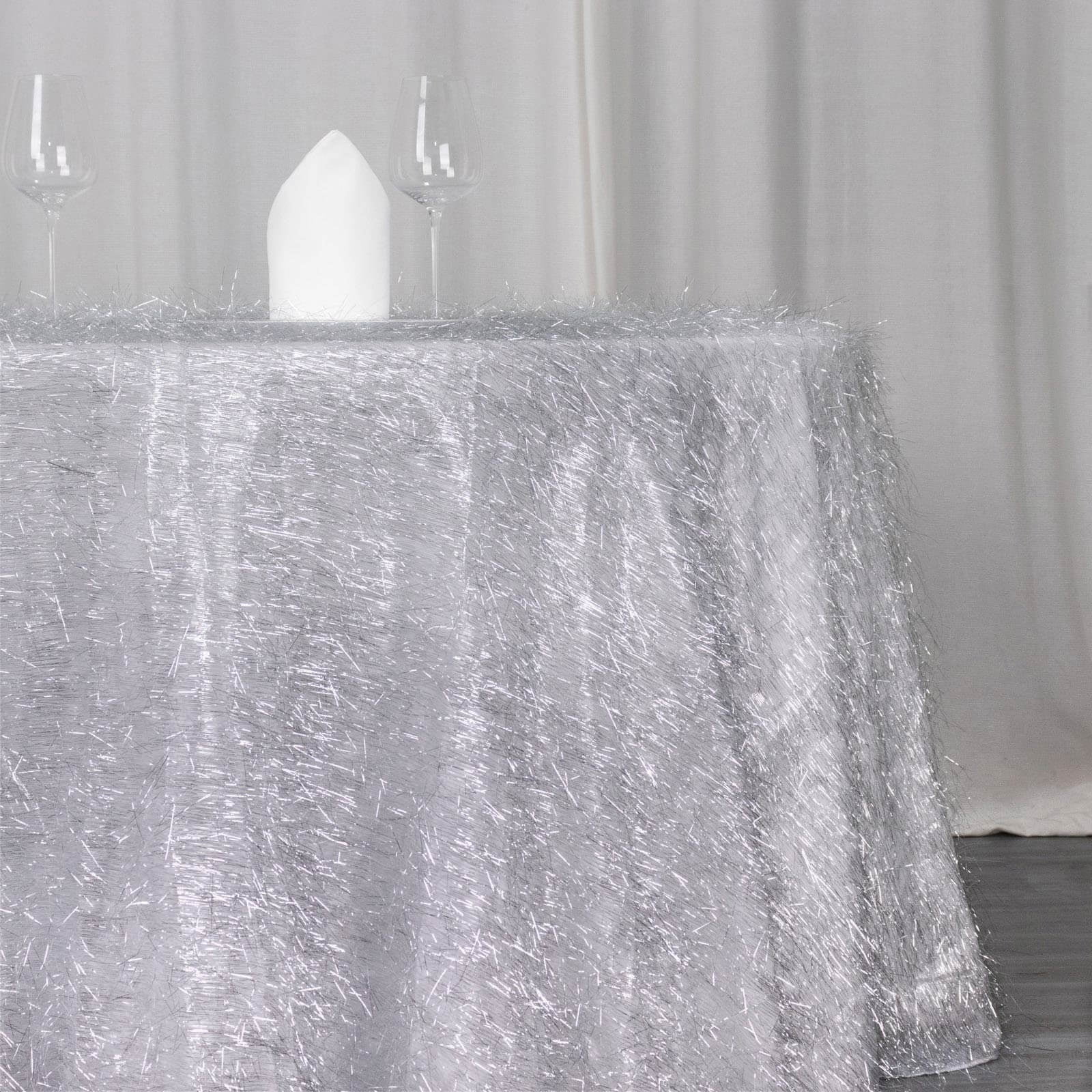 Metallic Tablecloth Ruched Efavormart 120