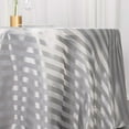 thumbnail image 1 of Efavormart 120" Silver Satin Stripe Seamless Round Tablecloth, 1 of 5