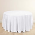 thumbnail image 1 of Efavormart 120" White Premium Scuba Round Tablecloth, Wrinkle Free Polyester Seamless Tablecloth, 1 of 10
