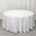 thumbnail image 1 of Efavormart 120" White Satin Stripe Seamless Round Tablecloth, 1 of 11