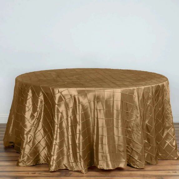 Efavormart 120" Wholesale Gold Tablecloths Pintuck Table linens for Kitchen Dining Catering Wedding Party Decorations Events