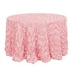 Efavormart 120" Wholesale Round Table Cover BLUSH Grandiose Rosette 3D ...