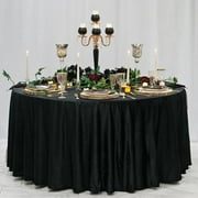 Efavormart 120" Wholesale Round Tablecloth Black Premium Velvet Round Tablecloth For Wedding Party Events