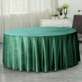 thumbnail image 1 of Efavormart 120" Wholesale Round Tablecloth Hunter Emerald Green Premium Velvet Round Tablecloth For Wedding Party Events, 1 of 2