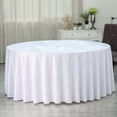 thumbnail image 1 of Efavormart 120" Wholesale Round Tablecloth White Premium Velvet Round Tablecloth For Wedding Party Events, 1 of 5