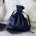 thumbnail image 1 of Efavormart 12PCS NAVY BLUE Satin Gift Bag Drawstring Pouch Wedding Favors Bridal Shower Candy Jewelry Bags - 4"x 6", 1 of 8