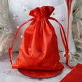 thumbnail image 1 of Efavormart 12PCS RED Satin Gift Bag Drawstring Pouch Wedding Favors Bridal Shower Candy Jewelry Bags - 5"x7", 1 of 11