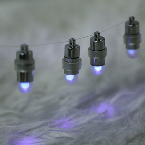 Efavormart 12pcs Purple Bullet Leds With String|Waterproof Balloon Lights Vase LEDs
