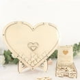 thumbnail image 1 of Efavormart 13" Rustic Heart Drop Top Frame Wedding Guest Book Sign, Wooden Display Stand Alternative, 1 of 11