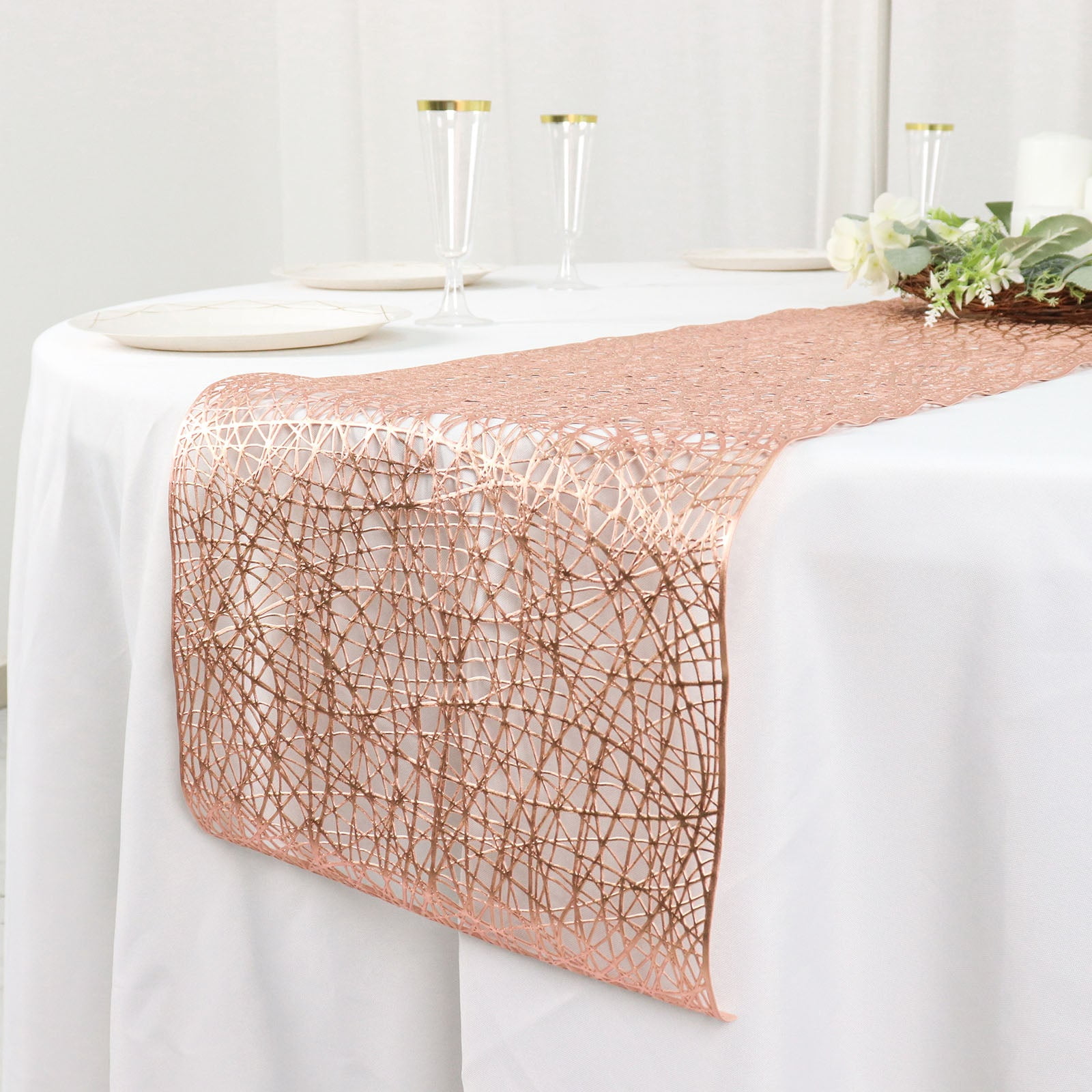 Efavormart 10x108 Shiny Silver Crystal Rhinestone DIY Table Runner,  Diamond Mesh Ribbon Bling Roll 