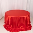thumbnail image 1 of Efavormart 132 Inch Satin Round Tablecloth, Washable Linen Table Cover, Decorative Silky Fabric for Wedding, Party, Banquet Events - Red, 1 of 11