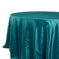 thumbnail image 1 of Efavormart 132" Peacock Teal Accordion Crinkle Taffeta Seamless Round Tablecloth, 1 of 11