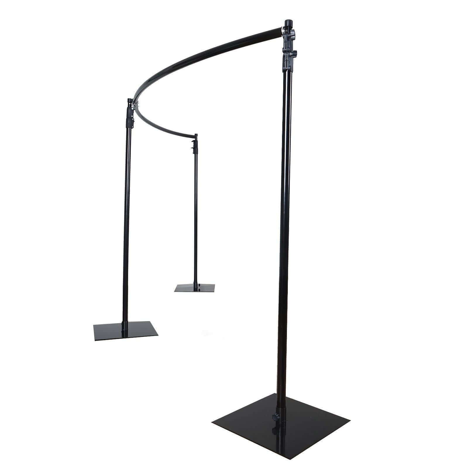 Heavy Duty Black Metal Curved Backdrop Stand Kit, 13ft x 11ft