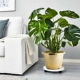 thumbnail image 1 of Efavormart 14" Dia Modern Gold Barrel Planter Pot, Decorative Indoor Outdoor Flower Pots, 1 of 11
