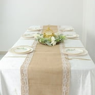 Efavormart Premium Black Lace Table Runner 15"x117" with Scalloped ...