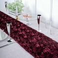 thumbnail image 1 of Efavormart 14"x108" Burgundy Grandiose Rosette Satin Table Runner for Party Dining Banquet Events Restaurant Kitchen Home and Multi-Use, 1 of 11