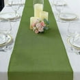 thumbnail image 1 of Efavormart 14"x108" Moss Green Boho Chic Rustic Table Runner Linen Jute Burlap Decor, 1 of 11