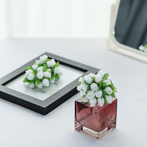 Efavormart 144 White Poly Rose Buds DIY Favor Craft For Wedding Bouqets Decorations