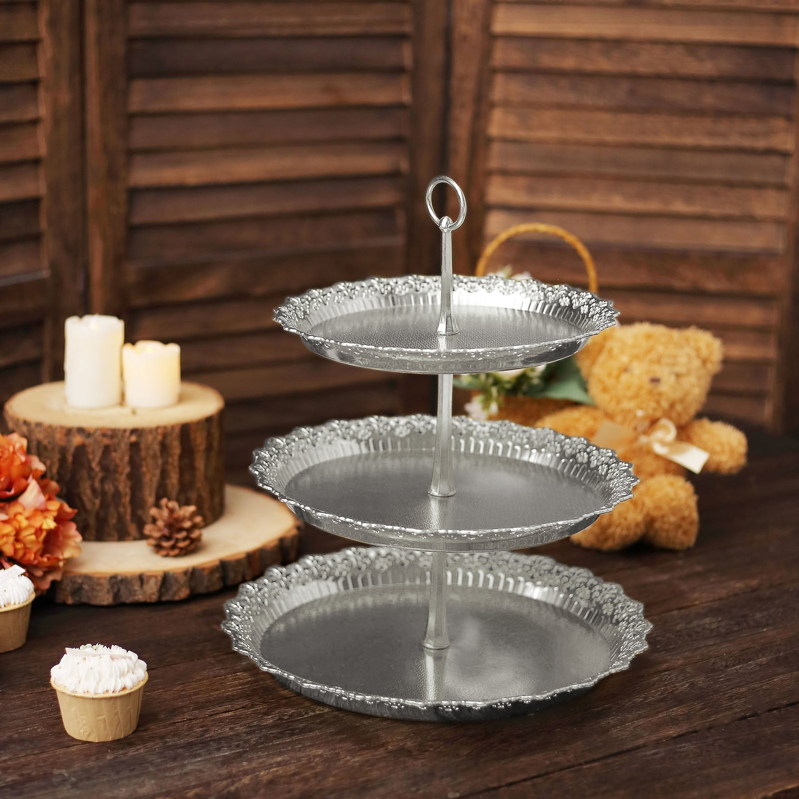 3Tier Cake Display Stand Hardware Crown Metal Accessories Party Tray Cake  Food Dessert Stand Cake Stand Kitchen HouseholdPanless