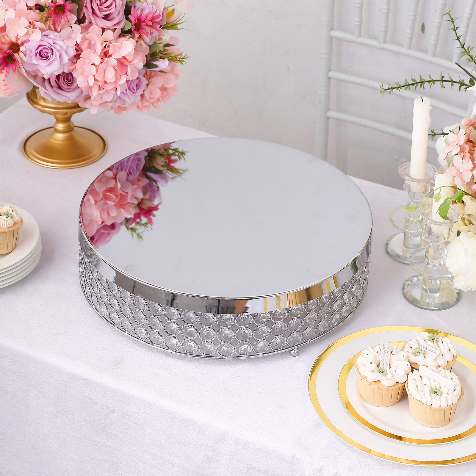 Beaded crystal cake stand outlet